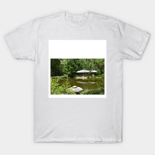 zen garden ecopop landscape photograph in houston tx park T-Shirt